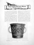 Antique Print Dated English Bell-Metal Mortars York DunstablePages 1929