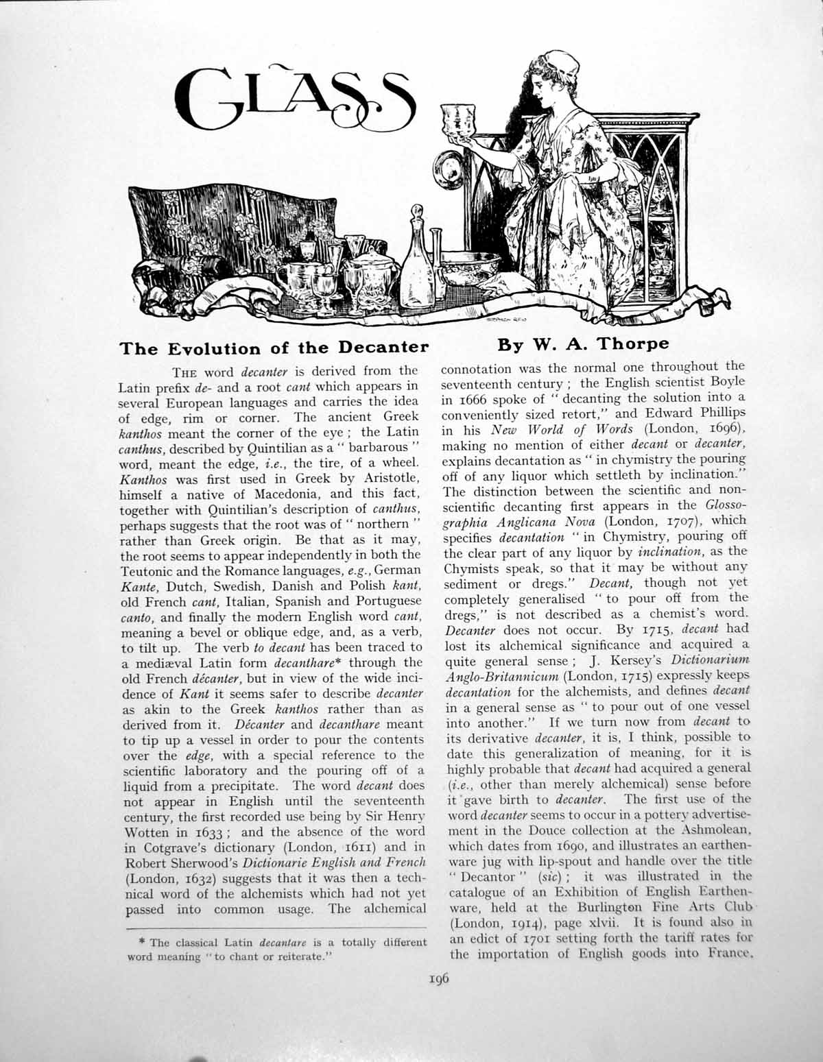 Antique Old Print Glass The Evolution The Decanter Wine BottlesPages 1929