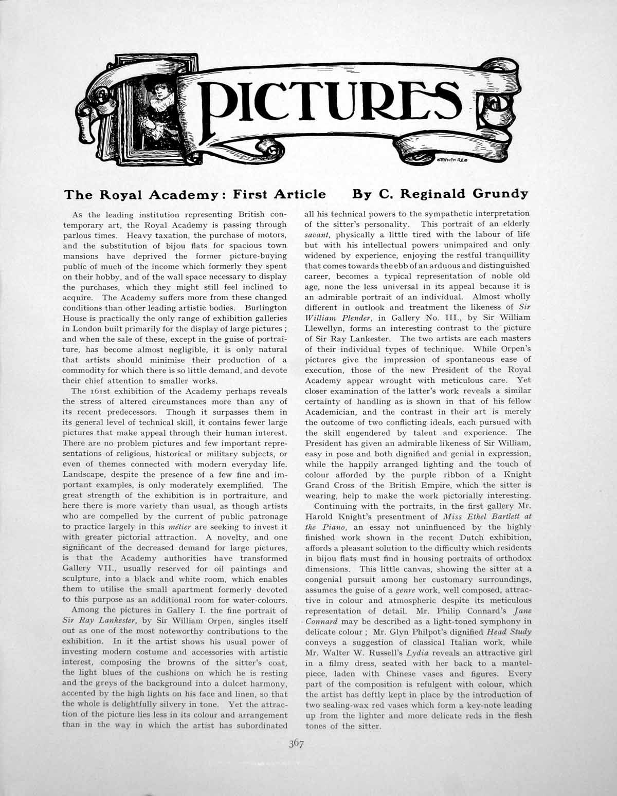 Antique Old Print The Royal Academy First Article Spanish BridgePages 1929