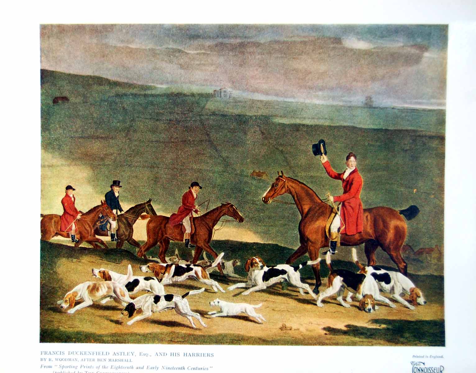 Old Print Francis Duckenfield Astley Esq. And His Harriers R Woodman 1929 20th