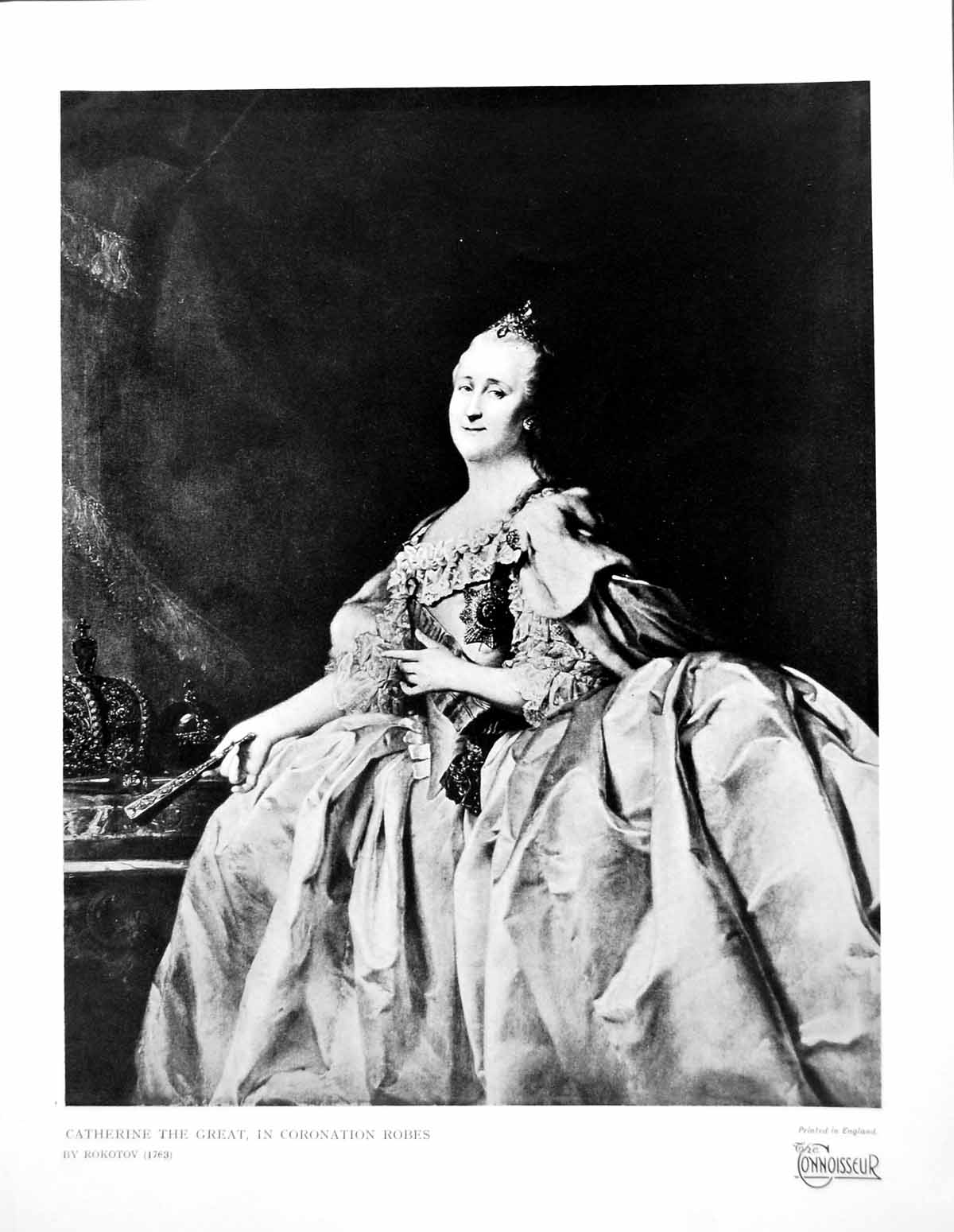 Antique Print Catherine The Great In Coronation Robes 1763 By Rokotov 1929