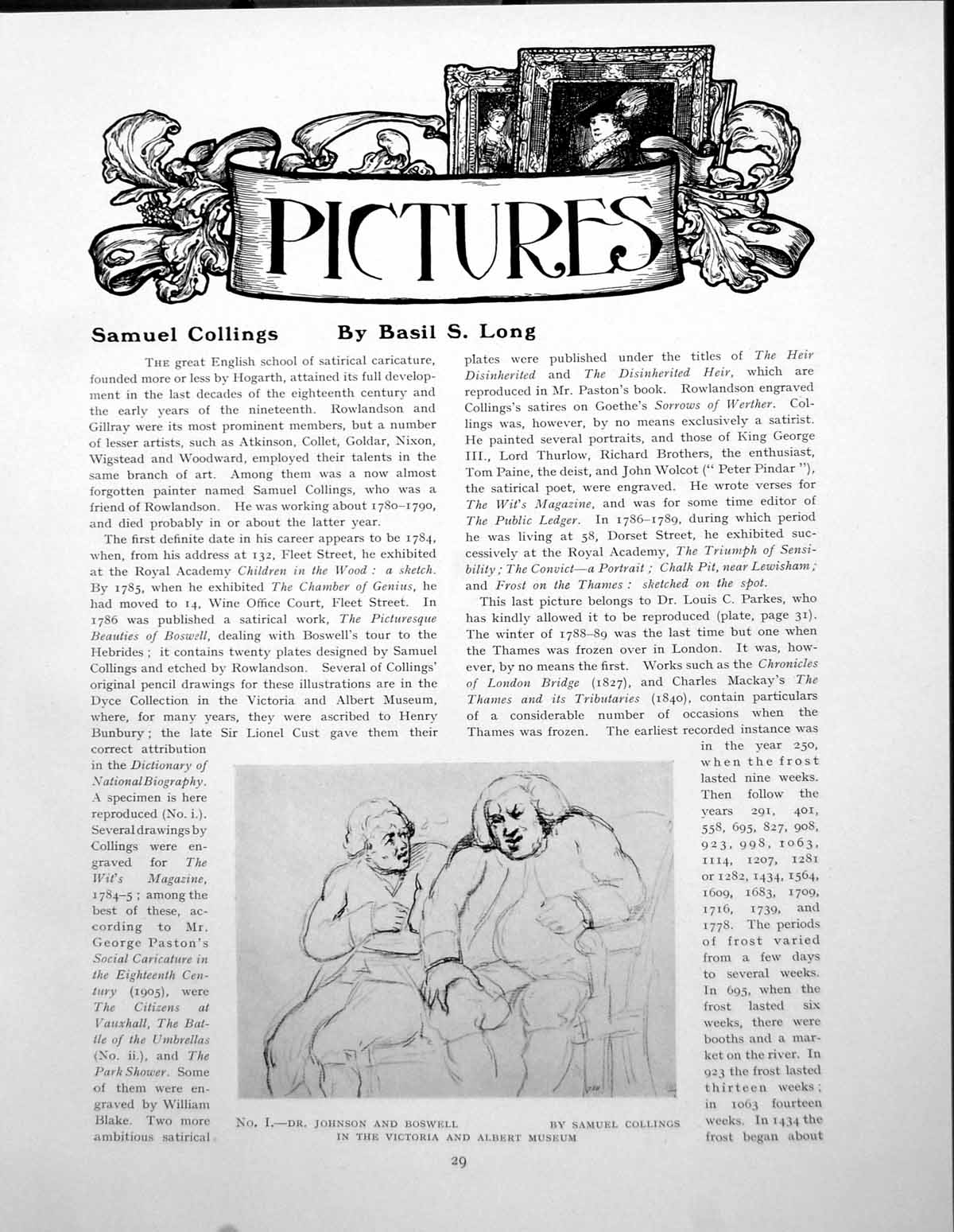 Antique Old Print Pictures Samuel Collings Dr Johnson And BoswellPage 1930