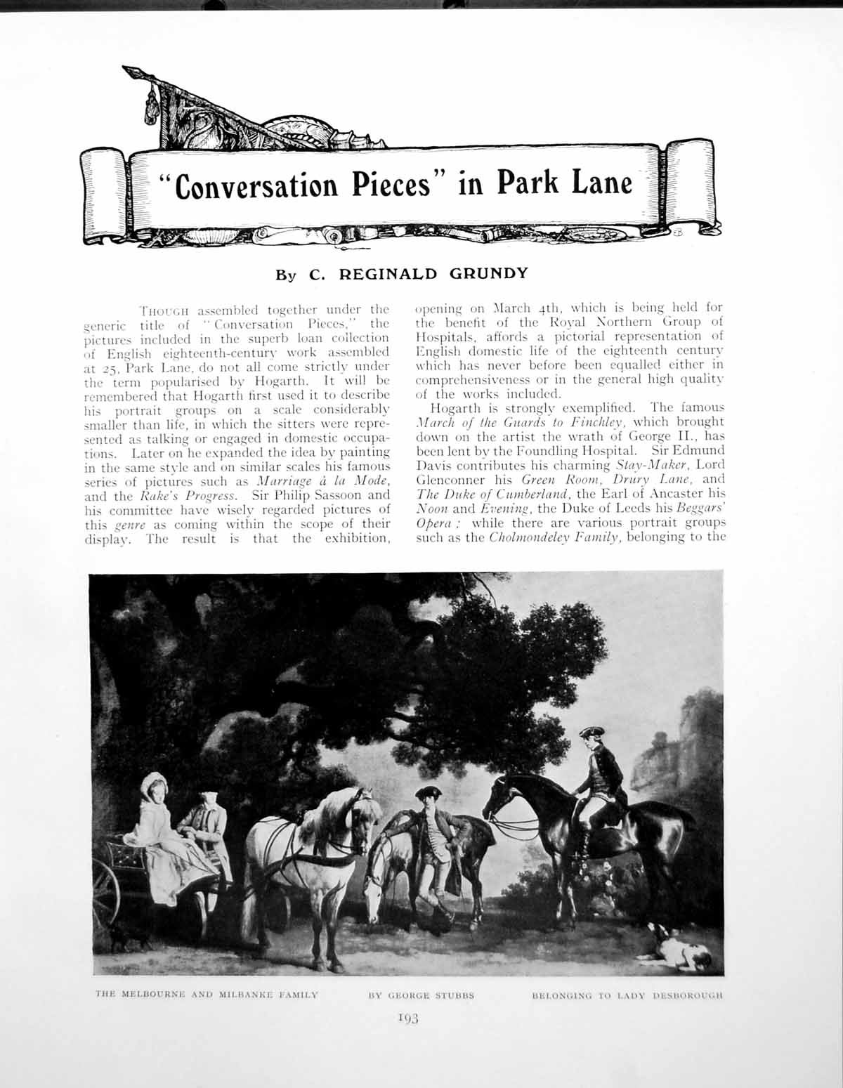 Old Conversation Pieces Park Lane George Stubbs MortimerPage 1930