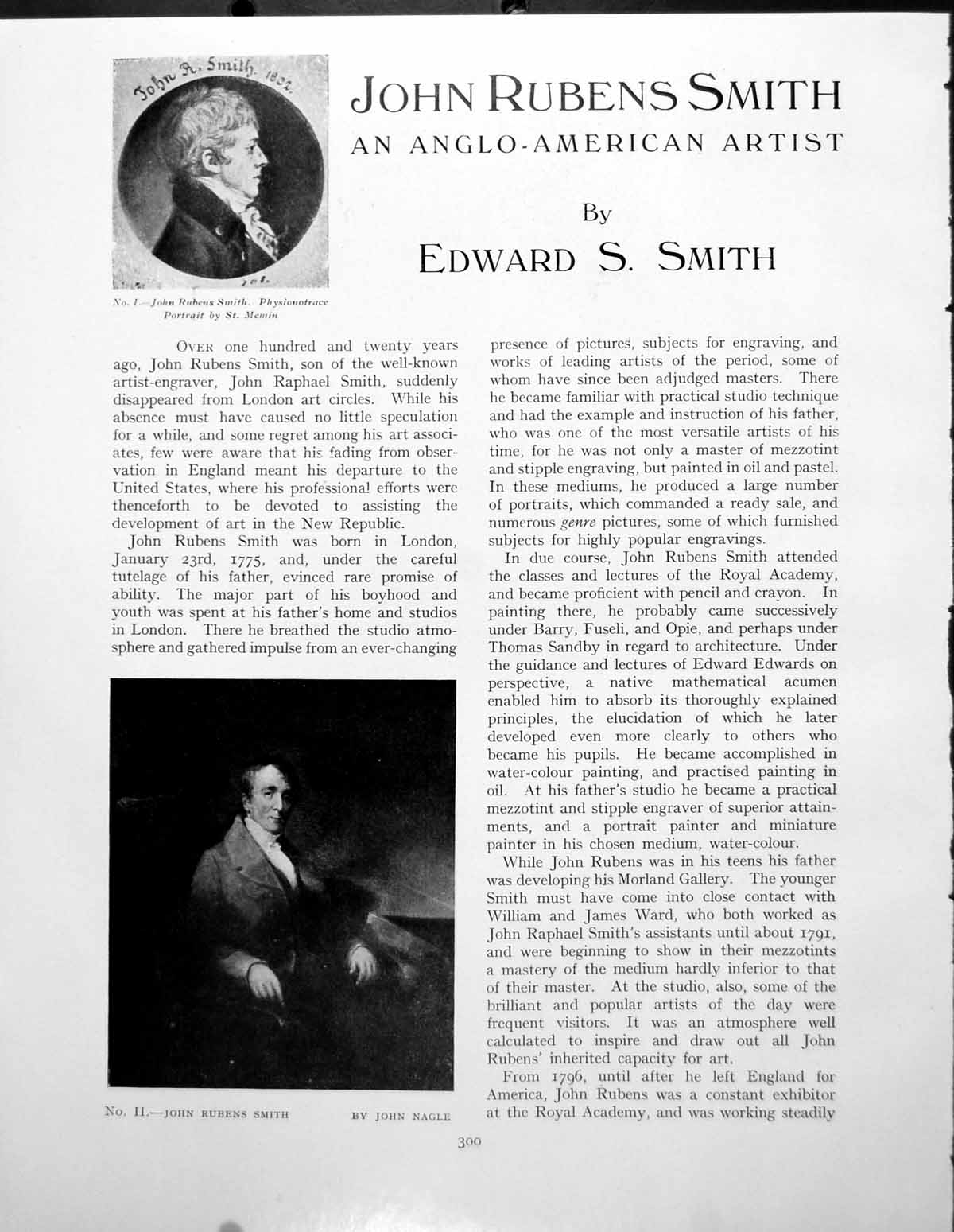 Old John Rubens Smith An Anglo-American Artist PortraitPages 1930
