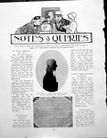 Antique Print Notes Queries Silhouette Label The Three GracesPages 1930