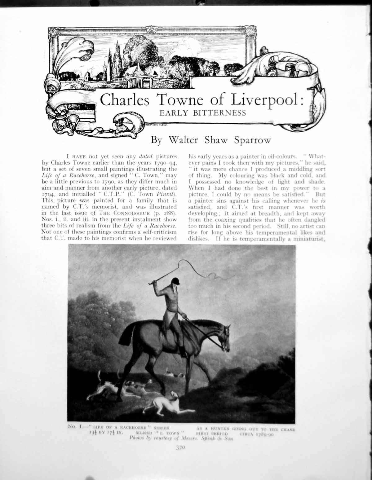 Old Vintage Print Charles Towne Liverpool Early BitternessPages 1930
