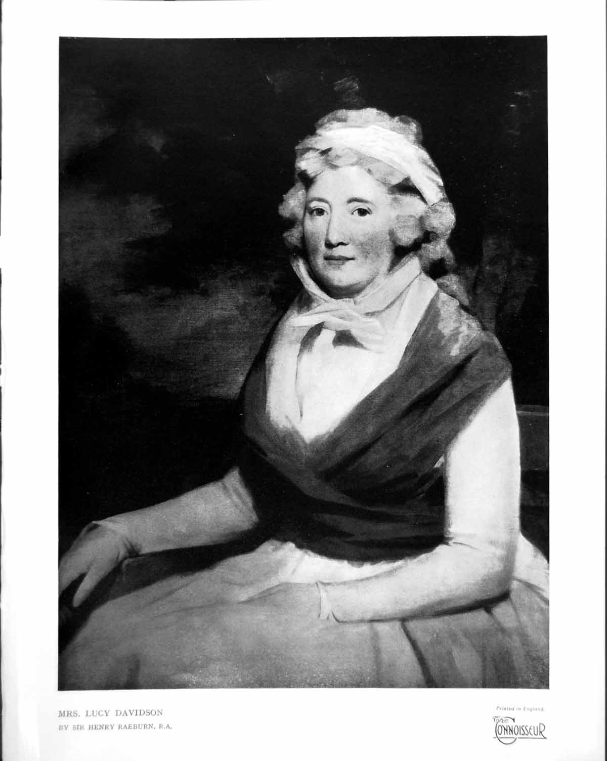 Old Vintage Print Mrs Lucy Davidson Sir Henry Raeburn Woman Seated 1930 20th