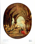 Old Vintage Print A Vaulted Arcade The Doges Palace Francesco Guardi 1930 20th