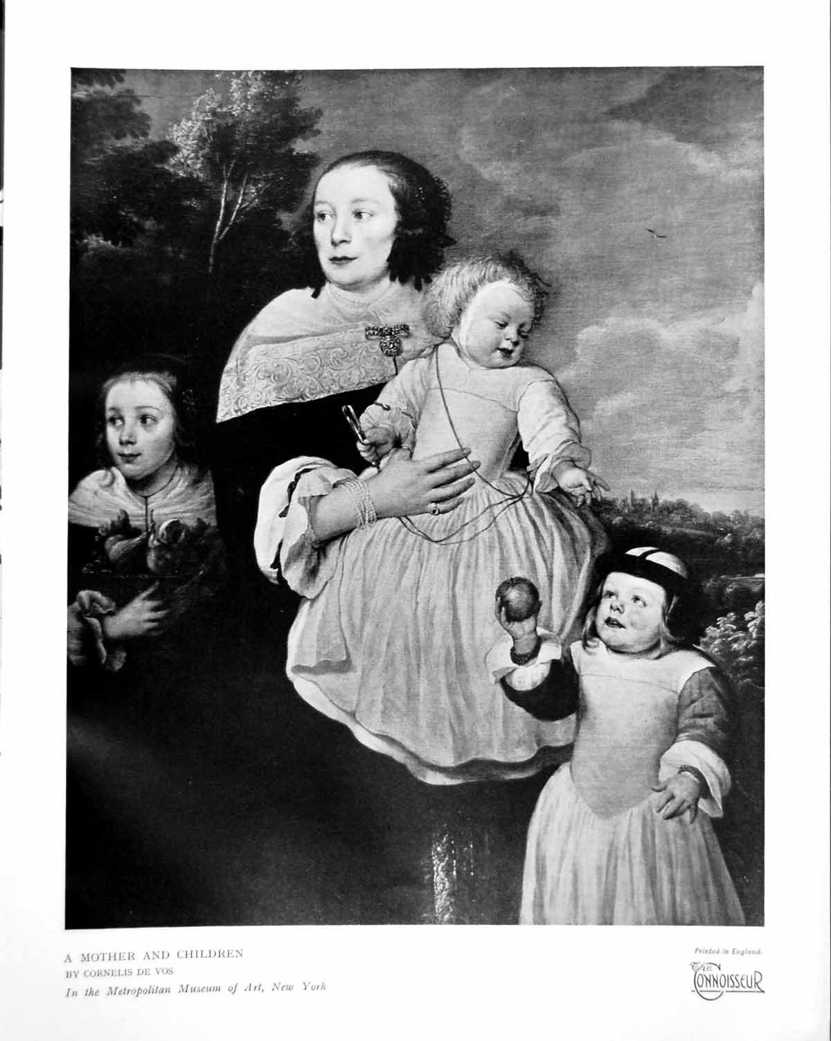 Old Print A Mother And Children Cornelis De Vos Metropolitan Museum 1930 20th