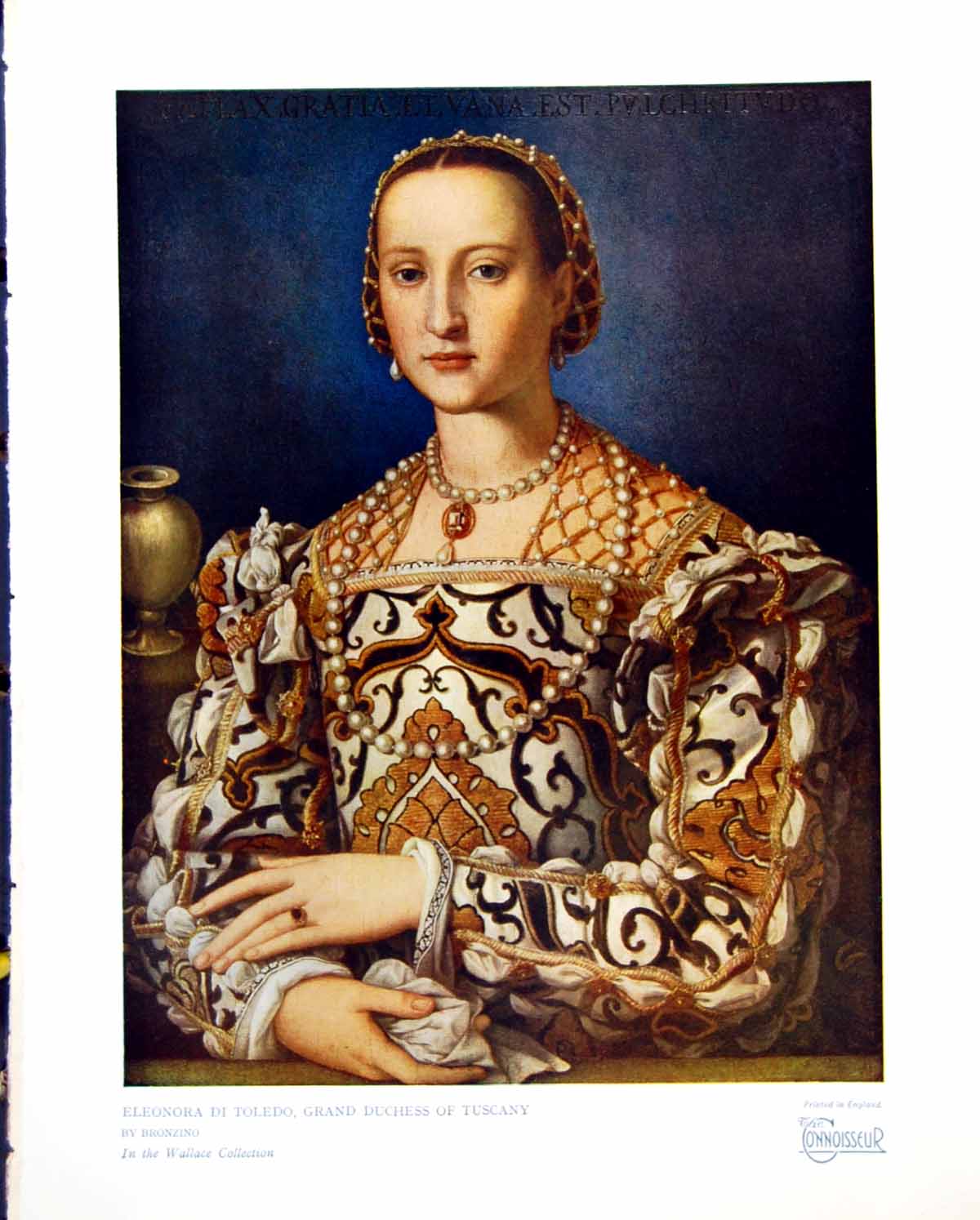 Old Vintage Print Eleonora Di Toledo Grand Duchess Tuscany Bronzino 1930 20th