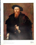 Antique Old Print Portrait A Man In Black Lorenzo Lotto Lent Exhibition 1930