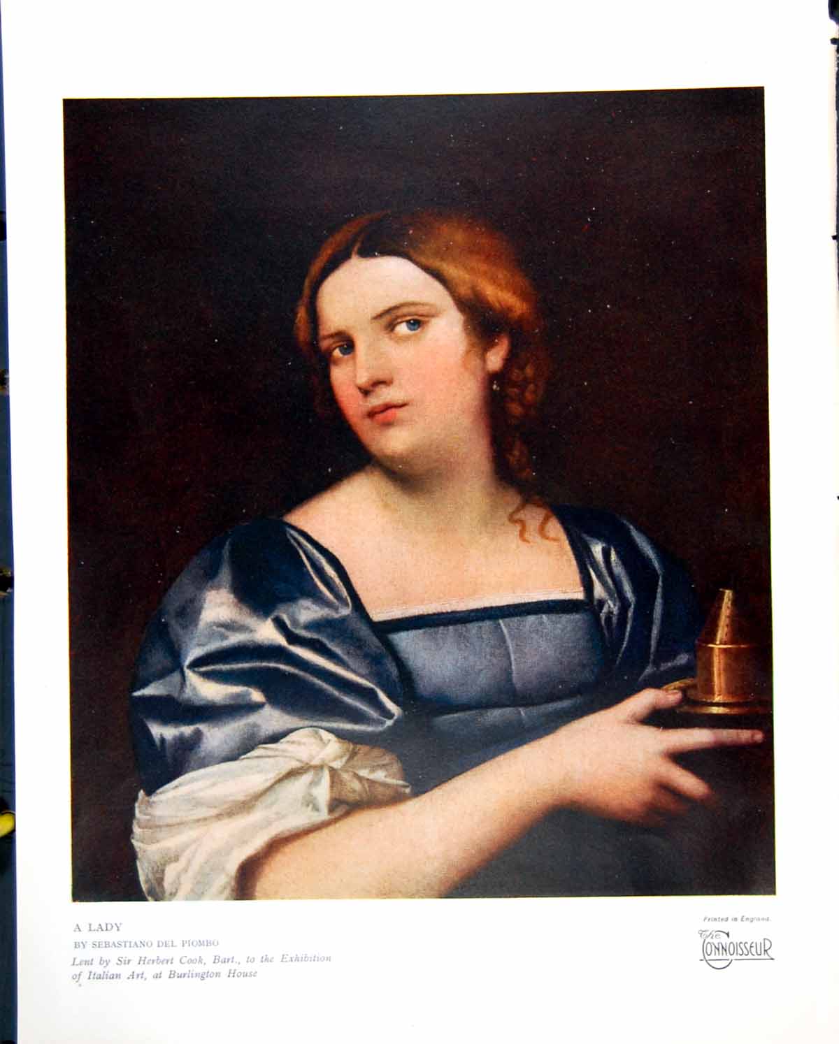 Old A Lady By Sebastiano Del Piombo Lent To Italian Art Exhibition 1930 20th