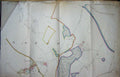 Original Old Antique Print Large Coloured Map C1884 Yanworth Stowell Hampnett