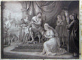 Old Antique Print Engraving Roman Lady Man With Letter Horse People C1800 19th