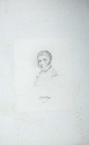 Original Old Antique Print Large Sketch Portrait Man Salter Lewis