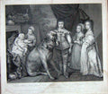 Original Old Antique Print Prince Charles Duke York Mary Elizabeth Children Anne