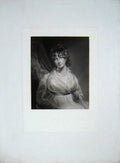 Original Old Antique Print Large Portrait Honourable Mrs Bouverie Lady