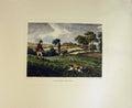 Original Old Antique Print Restrike Partridge Shooting Howitt 1798 H/C 18th