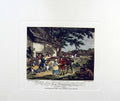 Original Old Antique Print Restrike Fox Hunting Going Out H/C Morland 1800 19th