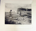 Original Old Antique Print Restrike Partridge Shooting *4 By Alk