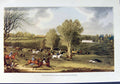 Antique Print Restrike Coursing View Hatfield Park Pollard C1850 Free Ship 19th