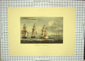 Old Antique Print Restrike Surrender Tamatave Navy Whitcombe Sutherland