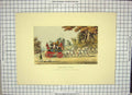 Original Old Antique Print Restrike Royal Mail Coach By Pollard 1829 H/C 19th