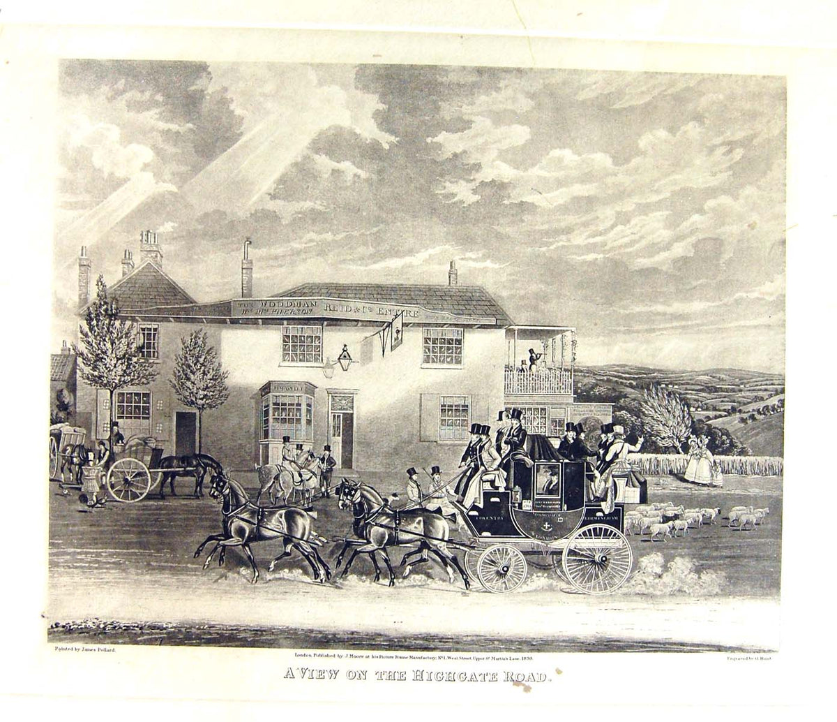 Original Old Antique Print Fox Hunting The Going Into Cover Morland Bell