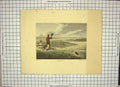 Original Old Antique Print Restrike Hare Coursing *1 1799 H/C By Pollard
