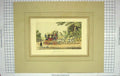 Original Old Antique Print Restrike Royal Mail Coach 1829 Mounted 19th Century