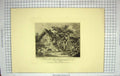 Original Old Antique Print Restrike The Death Fox Huinting Morland 1800 19th