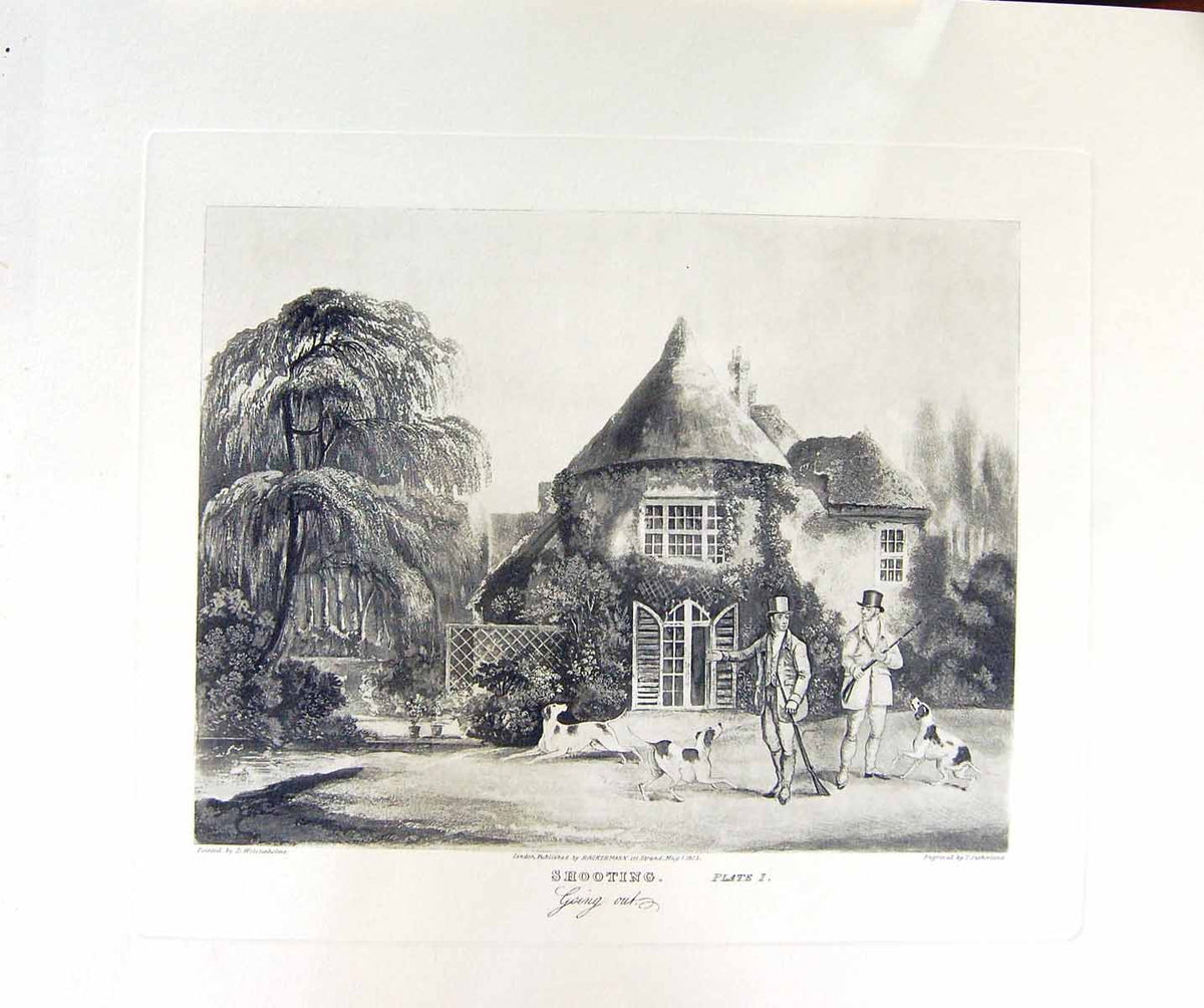 Antique Old Print Restrike *860 Shooting Going Out Sutherland Wolstenholme
