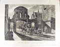 Original Old Antique Print Mail Arriving Temple Bar Newhouse Bailey 1834 19th