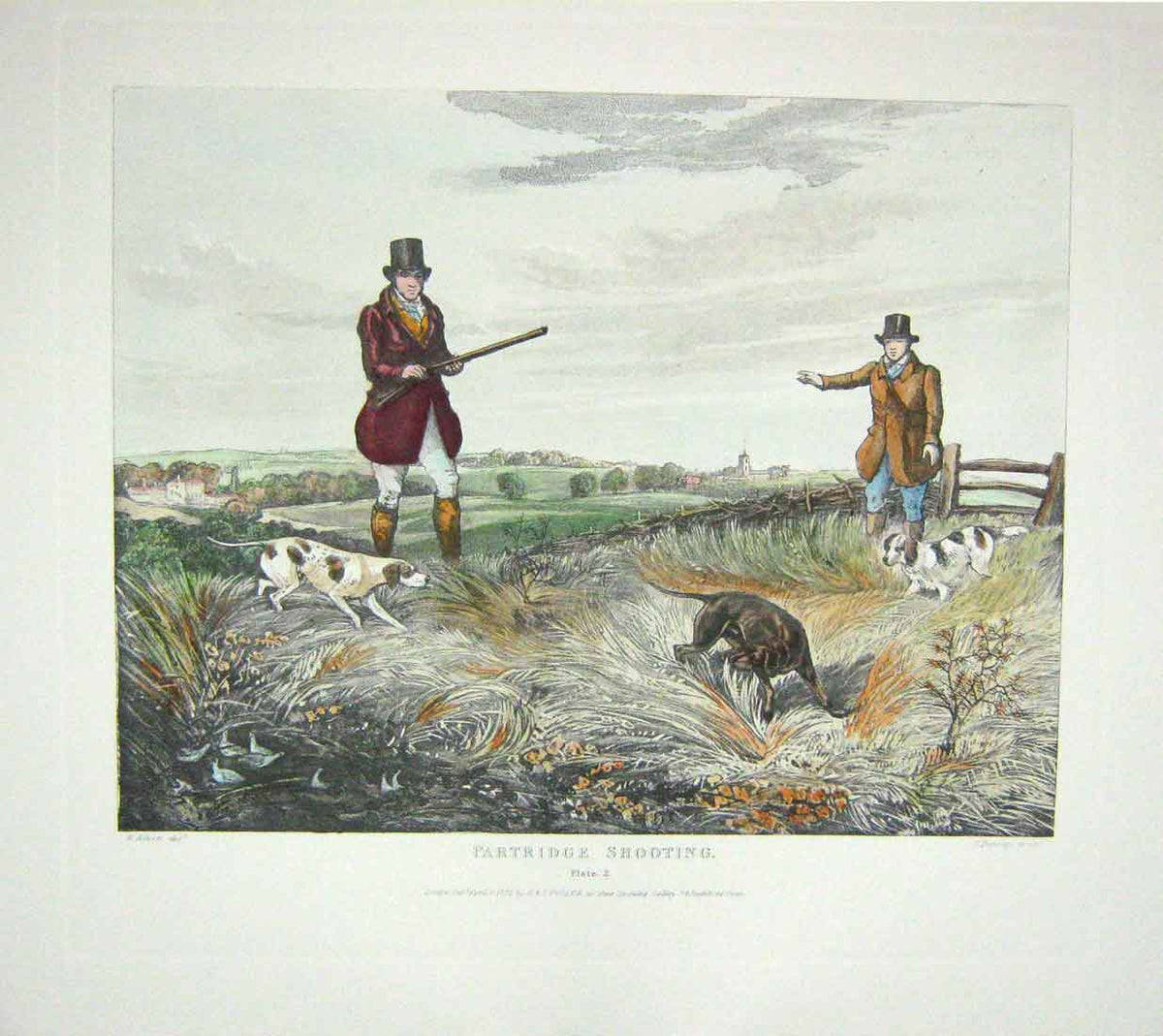 Original Old Antique Print Ref.844 SetShooting S Alken Bentley C1835