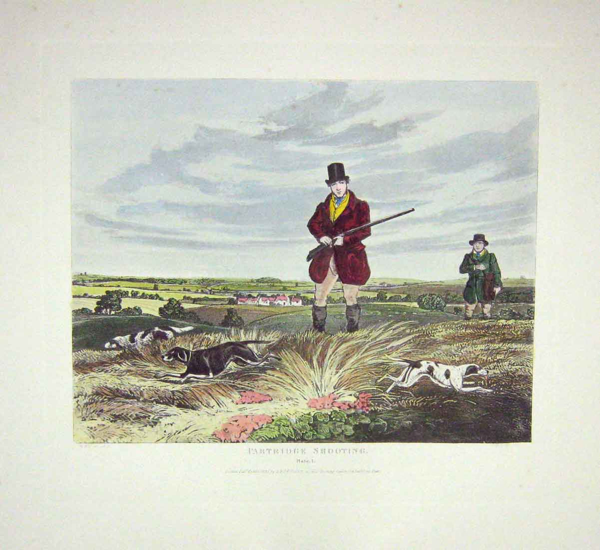 Original Old Antique Print Ref.845 SetShooting S Alken Bentley C1835