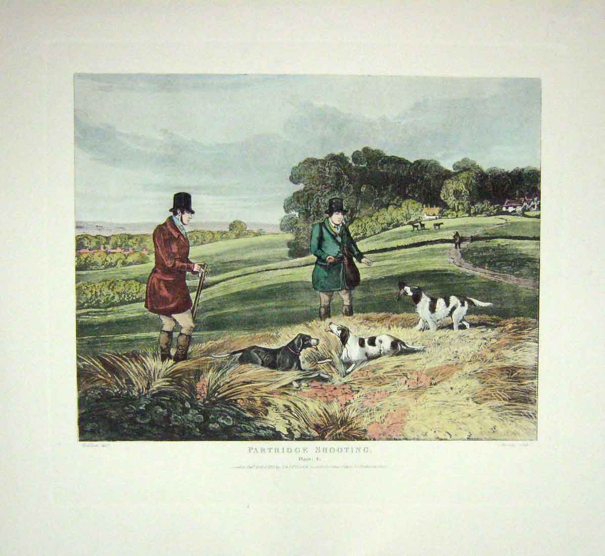Original Old Antique Print Ref.840 SetShooting S Alken Bentley C1835