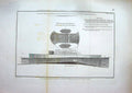 Original Old Antique Print 1799 Plan Water Way London Bridge Hansard Engraving