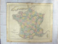 Original Old Antique Print Gall Inglis Map C1870 France Corsica Bay Biscay 19th
