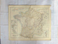 Original Old Antique Print Swanston Map C1870 France Corsica Bourbon Victorian