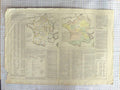 Original Old Antique Print Map C1870 France History Carte Kings 19th