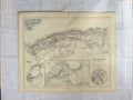 Original Old Antique Print Stanford Map C1870 Algeria Mediterranean Africa 19th