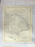 Original Old Antique Print *597 Johnston Map C1870 Austrian Empire Hungary