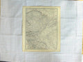 Original Old Antique Print Walker Map 1852 Germany Hungary Bohemia Austria 19th