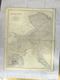 Old Antique Print Ref.592 Johnston Map C1870 Austrian Empire Vienna Plan