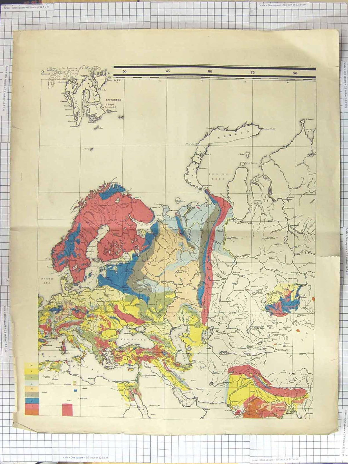 Original Old Antique Print Map C1870 Europe Norway Germany India Italy Victorian