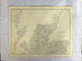 Original Old Antique Print Ref.601 Johnston Map C1870 Northern Scotland Orkney
