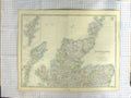 Original Old Antique Print Ref.603 Johnston Map C1870 Northern Scotland Orkney