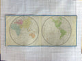 Original Old Antique Print Map C1870 Map World Atlas Europe Asia Africa 19th