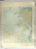 Original Old Antique Print Stanfords Map C1870 South East Scotland Arran 19th