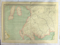 Original Old Antique Print Bartholomew Map C1870 Scotland Arran Ayr Victorian